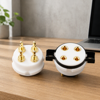 MAEZ0024 EZ-1204A EIZZ Prises en téflon plaquées or à 4 broches pour 300B 2A3 811 avec vis pour amplificateurs Hifi DIY