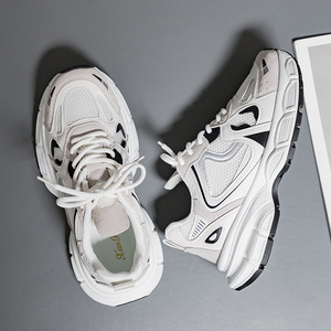 Baskets plateforme pour femmes 2023, nouvelles chaussures de sport décontractées respirantes en maille pour l'automne, rehaussantes, style rétro, toutes occasions 1103 - Product Image 4