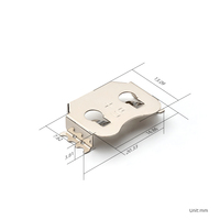 Clip pour pile CR1632, nickelé, en bronze phosphoreux, support de pile CR1632 SMT