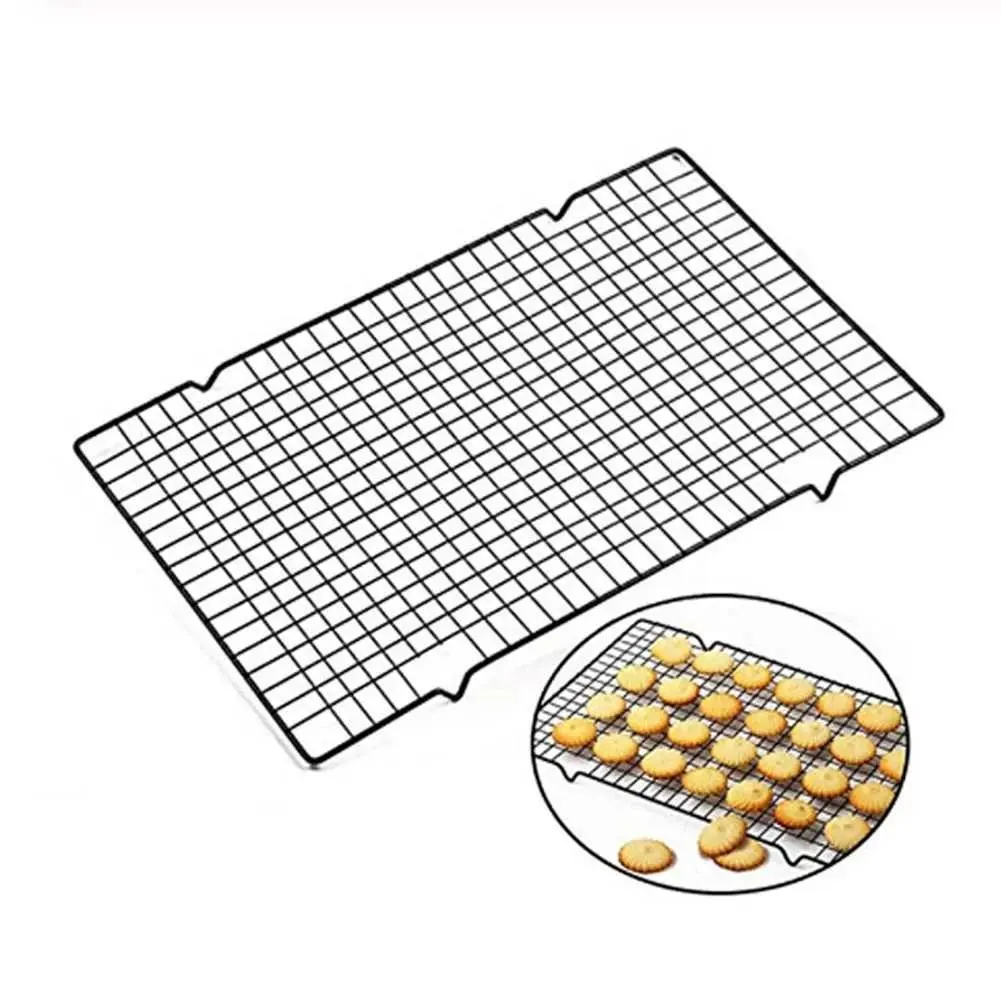 Stainless Steel Cooling Rack Wire Grid Cake Food Rack Oven Safe Kitchen Baking Pizza Bread Barbecue Holder Shelf