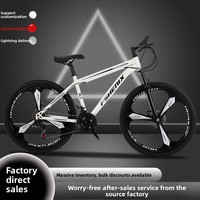 Vélo de montagne pour adultes 24/26 pouces, 21 vitesses, freins à disque doubles, jantes en aluminium, pédales ordinaires, suspension, vélo de cross-country pour modèle