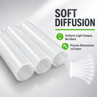 Tube diffuseur de lumière PC Nano, résistant aux traces de doigts, isolé, ignifuge, disponible sur mesure, adapté aux luminaires