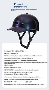 Casco de Seguridad Estilo Gorra de Béisbol <span class=keywords><strong>con</strong></span> Carcasa Moldeada de una Pieza para Ciclismo, Skateboarding, Patinaje sobre Ruedas y Uso Deportivo Casual - Product Image 6