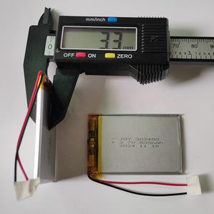 بطارية ليثيوم أيون 303450 بجهد <span class=keywords><strong>3</strong></span>.7 فولت وسعة 500 مللي أمبير في الساعة مع لوحة دوائر مطبوعة وأسلاك - Product Image 3