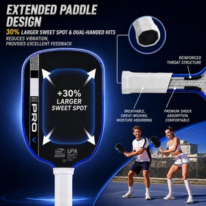 Nouvelle <span class=keywords><strong>Raquette</strong></span> de Pickleball Agasi <span class=keywords><strong>Pro</strong></span> V GEN 5 Kinetic Framework 2026, Approuvée USAPA UPA-A, 14mm 16mm, Fibre de Carbone, <span class=keywords><strong>Raquette</strong></span> Professionnelle - Product Image 5
