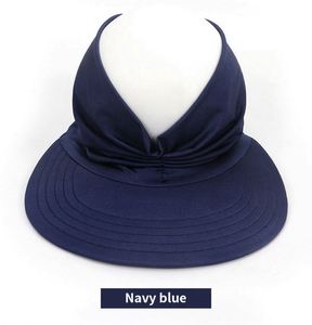 Nuevo Sombrero de Sol para Mujer, Anti-UV, Elástico, para Adultos, con Parte Superior Vacía, Visera para Playa - Product Image 5
