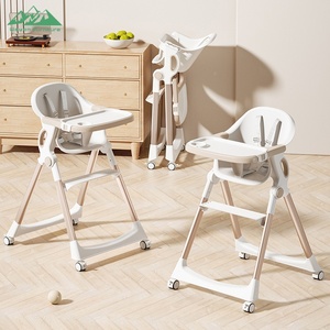 <span class=keywords><strong>Chaise</strong></span> <span class=keywords><strong>haute</strong></span> pliable <span class=keywords><strong>pour</strong></span> enfants Wayon, avec cadre en métal, plateau amovible, hauteur réglable, <span class=keywords><strong>harnais</strong></span> de sécurité - Product Image 4