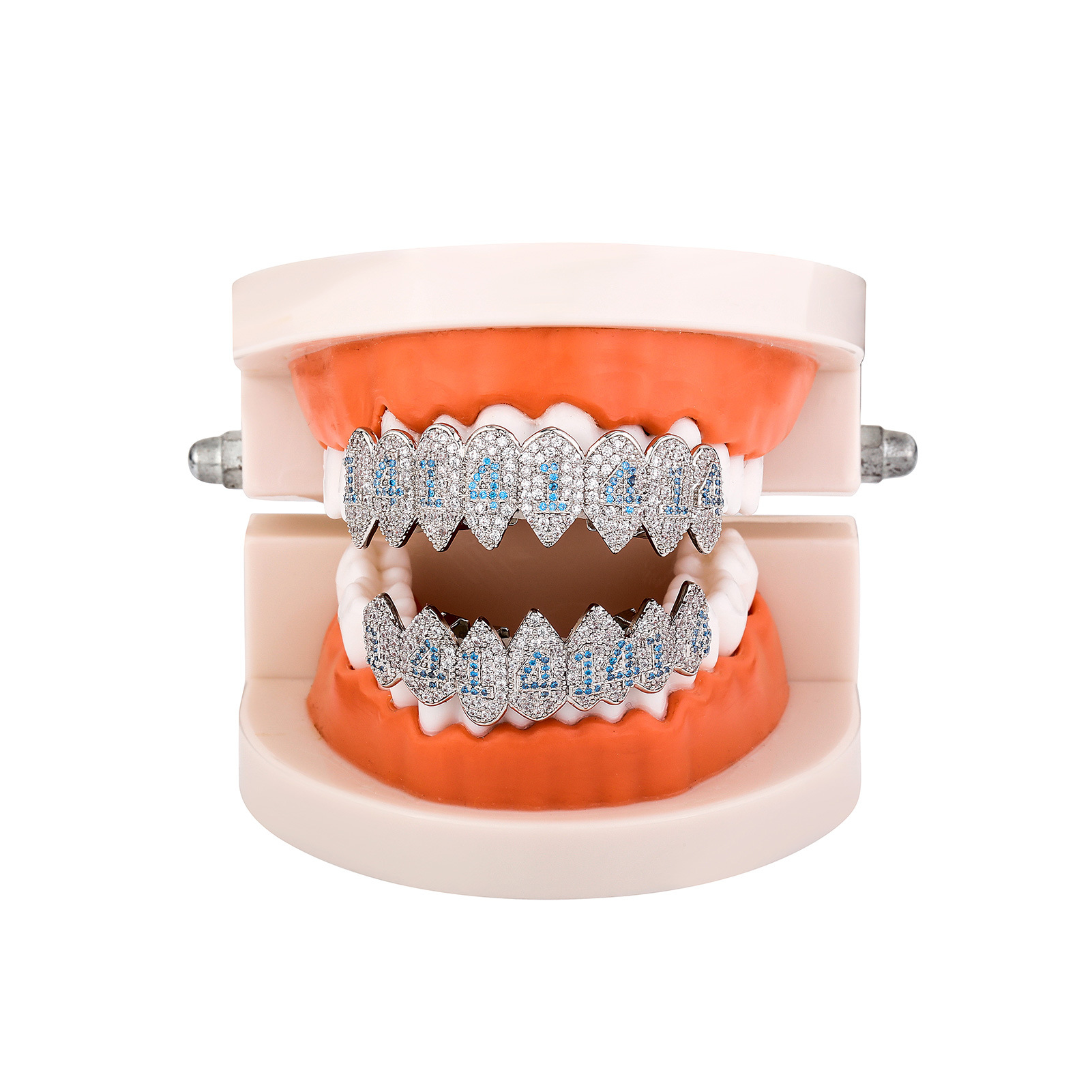 Custom Bling 18k Gold Grillz Jewelry with CZ Diamonds, OEM
