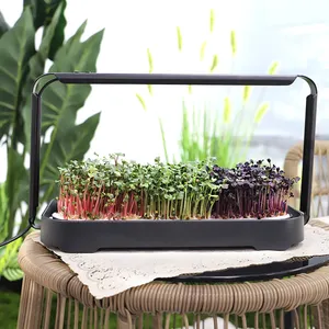 Lampu Taman Pintar, tumbuhan sprouter herbal biji tumbuhan rumah dalam ruangan Mini kit pertumbuhan hidroponik pintar otomatis