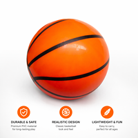 Ballon de basket gonflable en PVC orange, ballon de jeu durable pour enfants, idéal pour les jeux en extérieur, la plage et la danse de rue