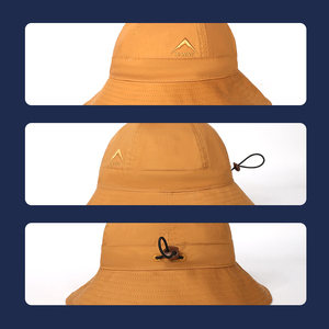 Custom Adjustable Rope Upgraded Out Door <strong>Walking</strong> Fisherman Waterproof Bucket Travel <strong>Hats</strong> with String - Product Image 2