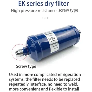 Refrigerator Compressors Manufacturer EK Series SAE/ODF Refrigeration Spare Parts Drying Refrigerant Filtration Liquid Line Filter Drier For Condensing Unit