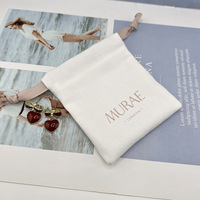 Pochette en toile recyclable avec logo personnalisé, sac à cordon en coton pour cosmétiques
