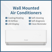 Aire Acondicionado Inverter Puremind A+++ 18000 BTU de Pared R32 con Autolimpieza y Esterilización para Contratistas Europeos