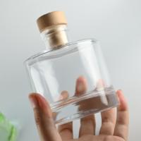 Bouteille diffuseur de parfum en verre transparent coloré de 100 ml et 200 ml avec bouchon intérieur en liège pour la maison et le spa