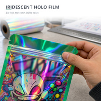 Sacs en Mylar PE holographiques à fermeture éclair de taille personnalisée, recyclables, résistants à l'humidité, avec impression en héliogravure, emballage en boîte pour sucre