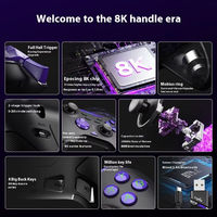 Nouveau contrôleur de jeu sans fil à trois modes PXN P5 8K 8000Hz taux de scrutin Hall déclencheur manette pour PC Switch Smartphone