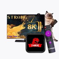 Servicio de TV por Internet Full HD: IPTV para Europa, Emiratos Árabes Unidos, Estados Unidos. Características: T-REX y Strong8k, prueba de 24 horas.