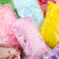 Fils de Papier Déchiquetés Standards 100g pour Emballage, Effet Froissé et Couleur Vert Pelouse