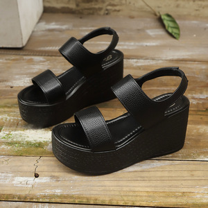 Women 34- Wedge <b>Sandals</b> Thick Sole Summer New Style Platform Open-Toe Roman <b>Sandals</b> - Product Image 2