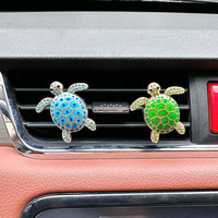 Mignon Tortue De Voiture Vent Clip Désodorisant En Alliage Rétro Design Diffuseurs D'arôme Rechargeable De Voiture désodorisant