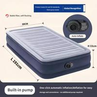 Matelas Gonflable Dura Beam Elevated Fiber Tech avec Pompe Intégrée, Tête de Lit Ultra Confortable, Sac de Transport Portable pour Camping, Taille Queen
