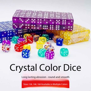 Dés à six faces personnalisés, écologiques, <span class=keywords><strong>de</strong></span> couleur personnalisée, pour <span class=keywords><strong>jeux</strong></span> <span class=keywords><strong>de</strong></span> société pour adultes, D6 polyédrique, 14 mm, 16 mm, en acrylique - Product Image 4
