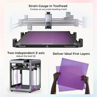 Imprimante 3D K2 Plus 350x350x350mm FDM, filament PLA, impression multicolore, double caméra IA, plateau chauffant en verre trempé, prise EU