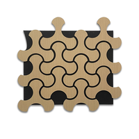 Nouveau design de panneau mural insonorisant en placage de bois avec différentes formes, ignifuge et imperméable, pour la maison, la chambre à coucher, le bureau