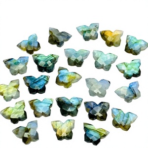 ลาบราดอไรต์ธรรมชาติทรงผีเสื้อแบบ Cabochon ทรง Asscher Cut ได้รับการรับรองจาก IGI สีฟ้าประกาย สำหรับทำเครื่องประดับ ขายส่งจากรัฐราชสถาน - Product Image 1