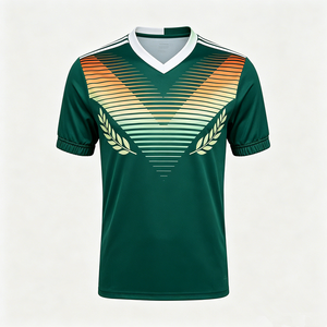 เสื้อฟุตบอลผ้าเจอร์ซีย์พิมพ์ลาย doha เสื้อเชิ๊ตฟุตบอลโลกสำหรับใส่แข่งขันฤดูร้อนผ้าแห้งเร็วระบายอากาศได้ดีผ้าโพลีเอสเตอร์100% - Product Image 1