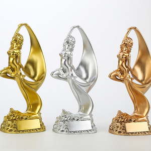 Estatua <span class=keywords><strong>de</strong></span> Mujer Dorada, Figura <span class=keywords><strong>de</strong></span> <span class=keywords><strong>Dama</strong></span> Bailando, Escultura Artística, Trofeo, Decoración Moderna <span class=keywords><strong>de</strong></span> Escritorio, Regalo Coleccionable, Venta al Por Mayor - Product Image 5