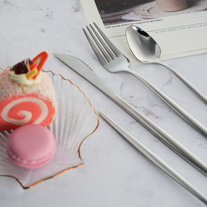 Juego de cubiertos de acero inoxidable 11/0 al por mayor, cubiertos de plata desechables para bodas, fiestas para restaurantes occidentales - Product Image 5