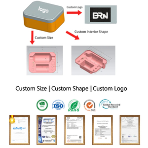 Hộp đựng loa di động ngoài trời mini không dây màu đen, hộp đựng loa du lịch ngoài trời, túi tròn có khóa kéo bằng chất liệu EVA chống mùi, kết nối Bluetooth - Product Image 5