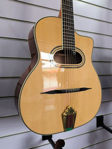 GPY170 <span class=keywords><strong>Guitare</strong></span> Acoustique de Jazz <span class=keywords><strong>Manouche</strong></span> Vintage sur Mesure, Fabrication Artisanale, Table en Épicéa de Haute Qualité, À Vendre - Product Image 3