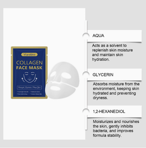 Mascarilla de colágeno que hidrata y suaviza suavemente la piel del rostro, ilumina y humecta para el cuidado diario de la piel. - Product Image 4