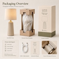 Lampe de table en céramique sans fil personnalisée OEM avec abat-jour en tissu, USB-C, 3 températures de couleur, à intensité variable pour projets hôteliers sous marque privée