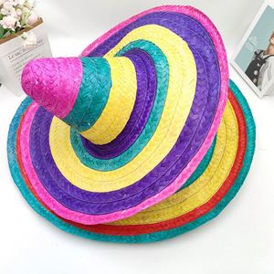 Chapeau en forme de bateau en bambou tressé avec boule moelleuse, chapeau coloré en forme de bateau pour Halloween - Product Image 4