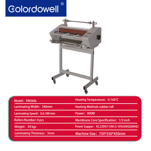 FM-360 Bán buôn máy tính để bàn tự động Laminator công nghiệp của nhãn hiệu lạnh cuộn cán máy - Product Image 4