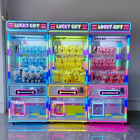 Eayshare Máquina de Garra de Arcade Transparente con Diseño Personalizable, Operada con Monedas, para Regalos Sorpresa, con Aceptador de Billetes