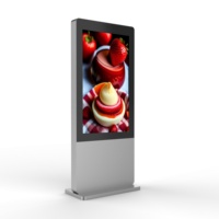 Écran tactile LCD publicitaire extérieur étanche IP65 de 65 pouces à haute luminosité 3500 nits, très demandé pour les centres commerciaux