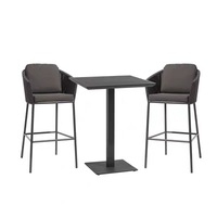 Ensemble de chaises de bar de jardin en aluminium et osier pour salle à manger, salle de sport, restaurant extérieur, hôtel, mobilier de bar, banc de salle de sport