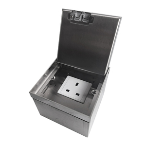 ZDR-110B lõm Đơn Anh Anh Anh sàn ổ cắm dữ liệu thép không gỉ Cat6 Hộp nối Ổ cắm điện ẩn hộp sàn - Product Image 2