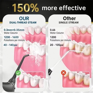 เครื่องทำความสะอาดฟันแบบพกพาไร้สาย พร้อมแรงดันน้ำ 5 ระดับ และหัวฉีด 360 องศา ชาร์จไฟได้ด้วย USB กันน้ำ สำหรับใช้ในครัวเรือน - Product Image 3