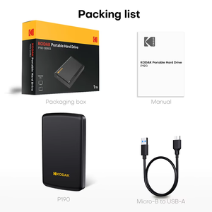 Kodak Bên Ngoài Ổ Đĩa Cứng 1T 500GB USB3.0 Tốc Độ Cao Chơi Game Lưu Trữ Di Động Bên Ngoài Đĩa Cho Máy Tính Xách Tay Máy Tính Để Bàn PS4 PS5 - Product Image 3