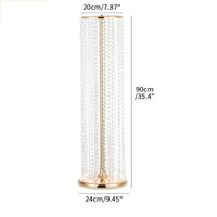 Support de fleurs professionnel en métal or et argent avec vase en cristal centres de table de mariage élégants décoration de mariage décorative