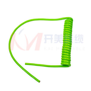Câble Kai Mei TC-011 KM 7 broches, conducteur en cuivre vert, câble spiralé 12 <span class=keywords><strong>volts</strong></span> <span class=keywords><strong>pour</strong></span> connexion de remorque de camion, prise 7 cœurs enroulée - Product Image 3