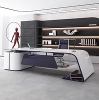 Bureau de direction simple et moderne en bois blanc, créatif, personnalisé, écologique, pour bureau à domicile, mobilier de bureau