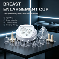 Masajeador para Aumentar el Busto, Masajeador para Levantar Glúteos, Máquina de Terapia de Vacío para Uso Doméstico, Equipo de Belleza, Máquina de Terapia de Vacío para Levantar Glúteos