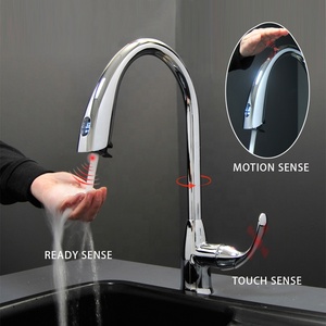 Elektronik kızılötesi sensör mutfak ve banyo musluk Modern tasarım otomatik Touchless pirinç musluk & lavabo musluğu - Product Image 2